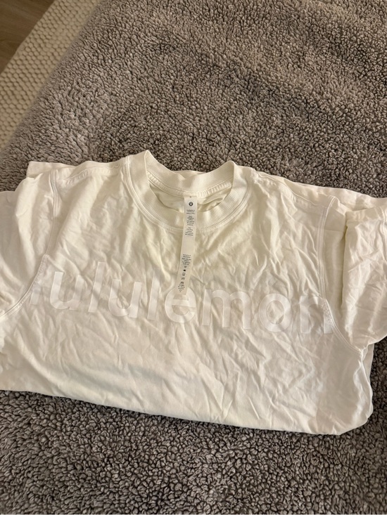 lululemon athletica Tops - lululemon athletica White Short Sleeve Tee with Subtle Logo